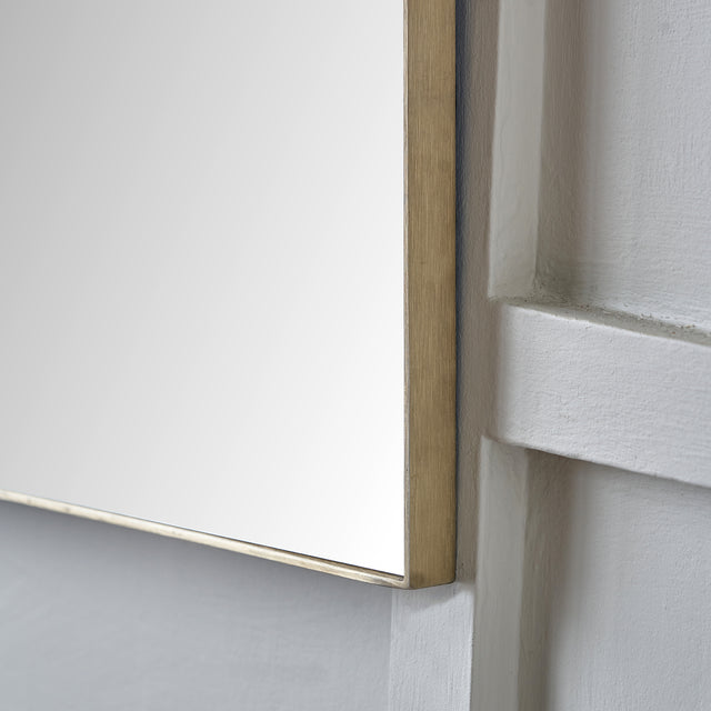 Esara Brushed Gold Slim Frame Tall Arch Wall Mirror