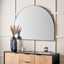 Esara Brushed Gold Slim Frame Wide Arch Wall Mirror