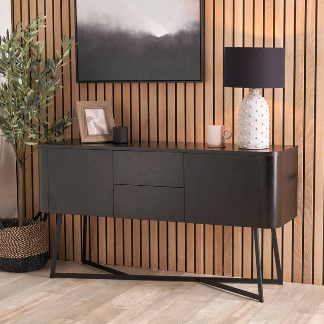 Newark Black Ash Veneer Sideboard