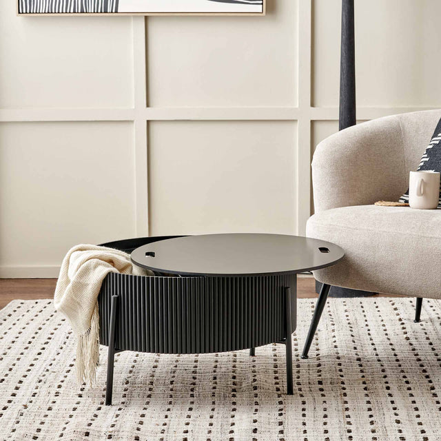 Campbell Black Storage Coffee Table