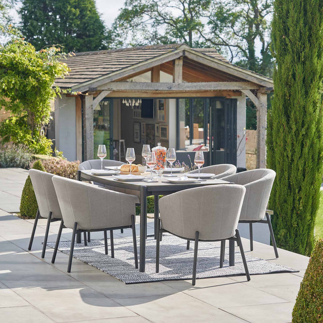 Agia Putty Outdoor 6 Seater Rectangular Dining Set