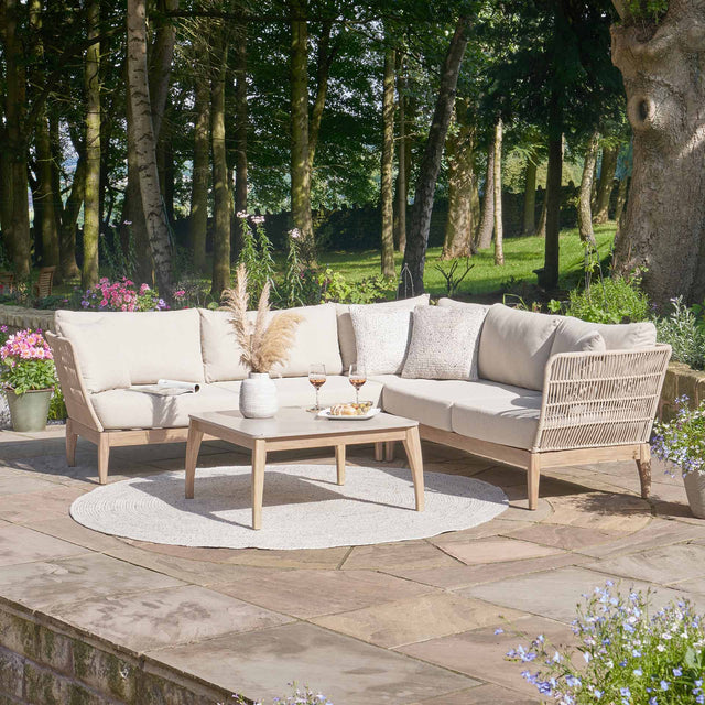 Milos Woven Outdoor Corner Seating Set