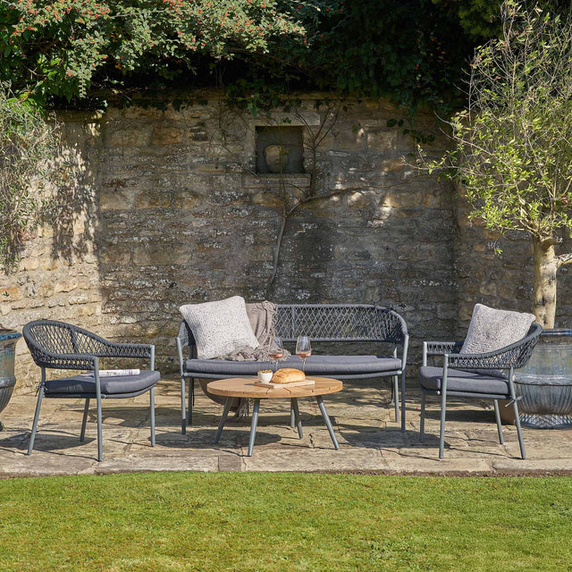 Kythira Black Outdoor Seating Set