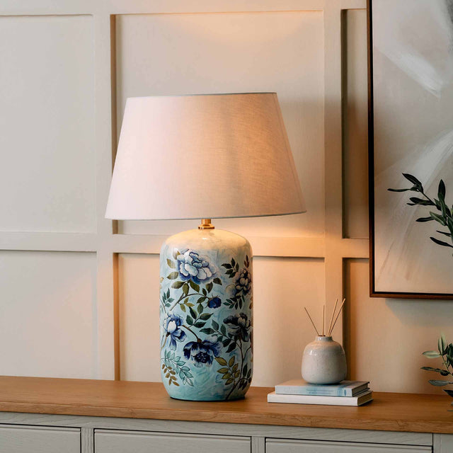 Designers Guild Porcelaine de Chine Blue Ceramic Table Lamp