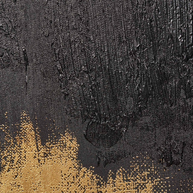 Harley Black and Gold Abstract Canvas