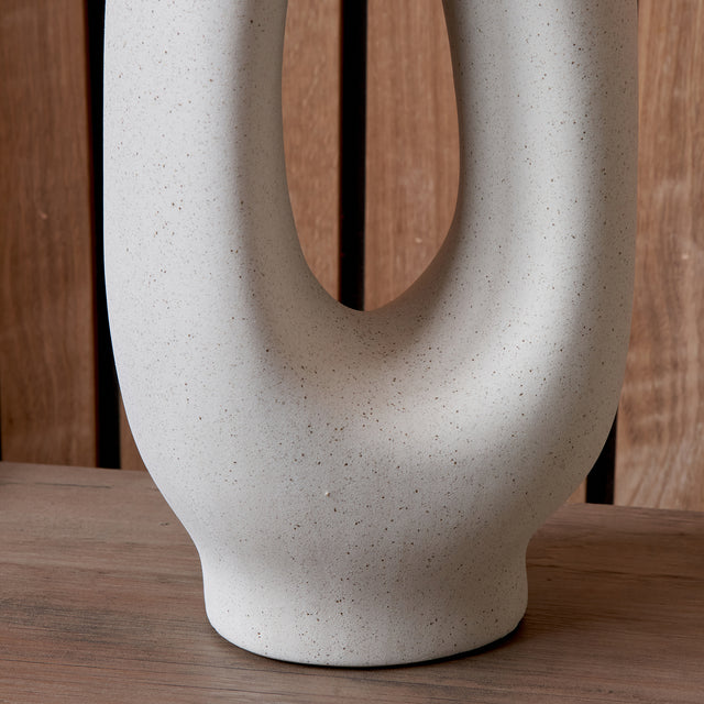 Aila Natural Tall Elipse Ceramic Table Lamp