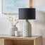 Kiara Light Grey Textured Dot Stoneware Table Lamp Base