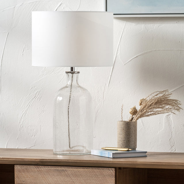 Theo Clear Bubble Glass Table Lamp