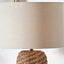 Jose Brown Wash Woven Seagrass Table Lamp