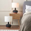 Eli Black Textured Ceramic Bedside Table Lamp Set Of 2