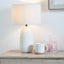 Avery White Vintage Textured Ceramic Table Lamp