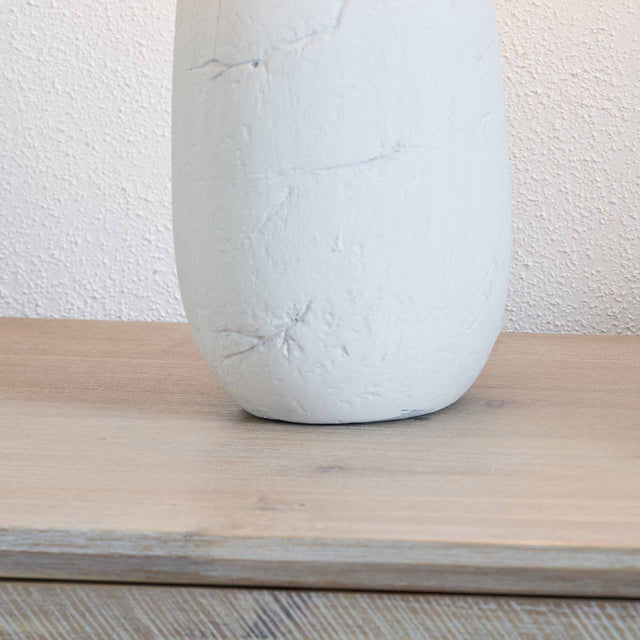 Avery White Vintage Textured Ceramic Table Lamp