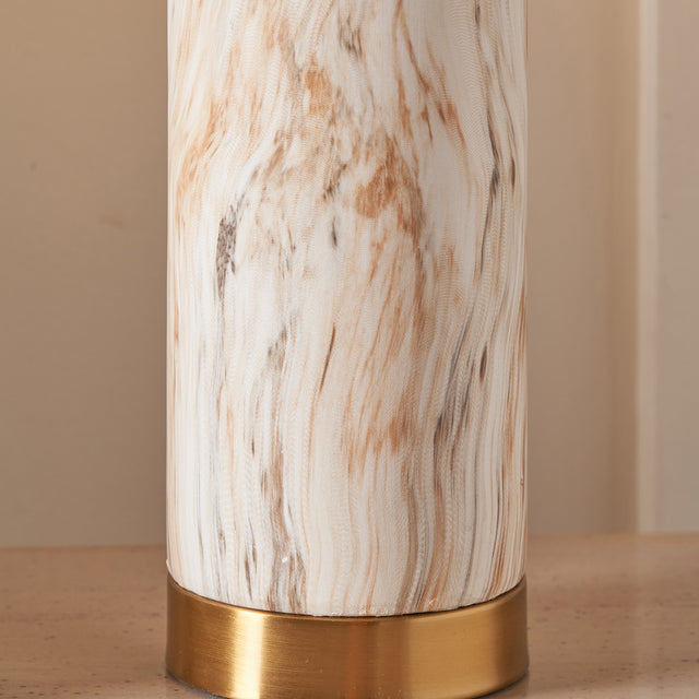 Tate Natural Stone Effect Ceramic Table Lamp