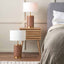 Tate Wood Effect Ceramic Bedside Table Lamp Set Of 2