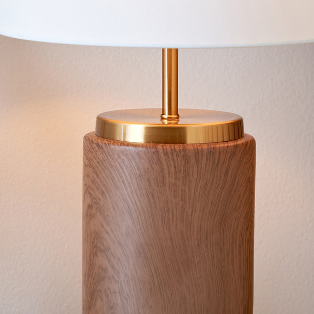 Tate Wood Effect Ceramic Table Lamp