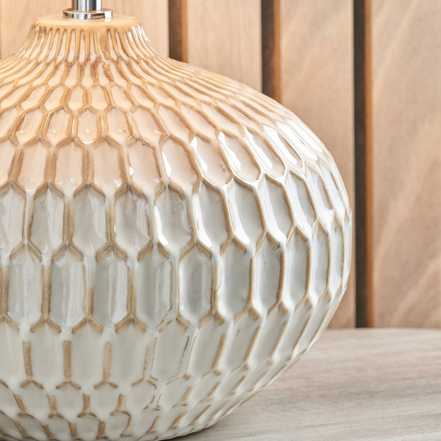 Hudson Warm White Ceramic Table Lamp