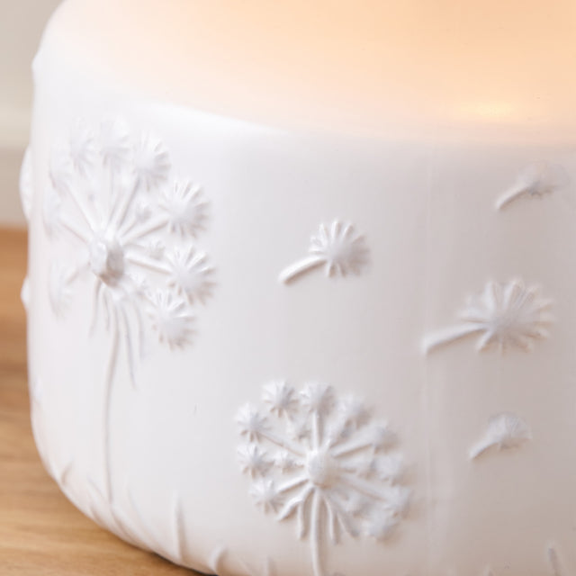 Dandelion White Small Ceramic Table Lamp