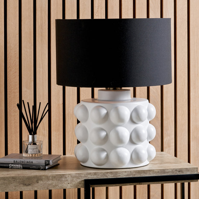 Serena White Bobble Ceramic Large Table Lamp Base