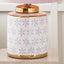 Liza Lilac and Gold Leaf Ceramic Table Lamp Base