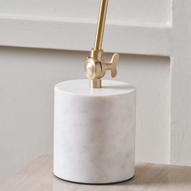 Eva Gold and Marble Task Table Lamp