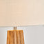 Dorian Natural Mango Wood Textured Cone Table Lamp