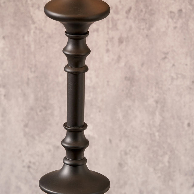 Enzo Matt Black Candlestick Table Lamp Base