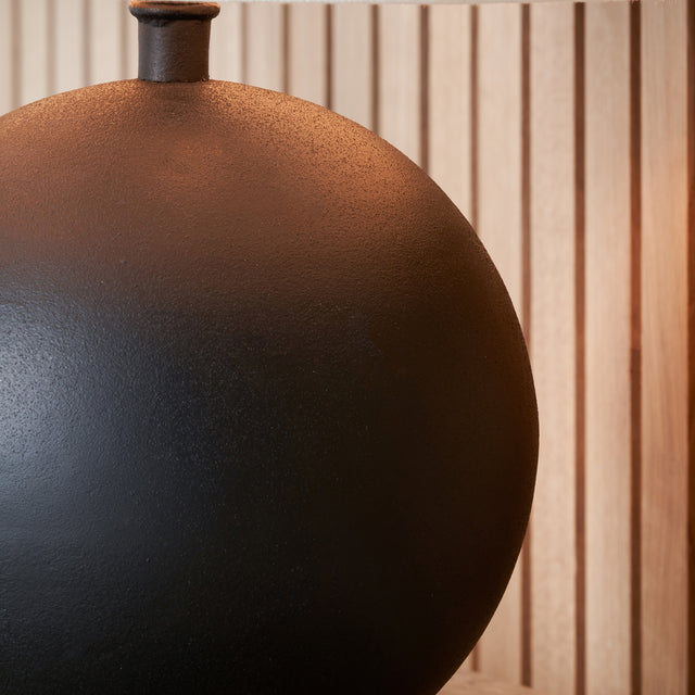 Otto Matt Black Spherical Table Lamp Base