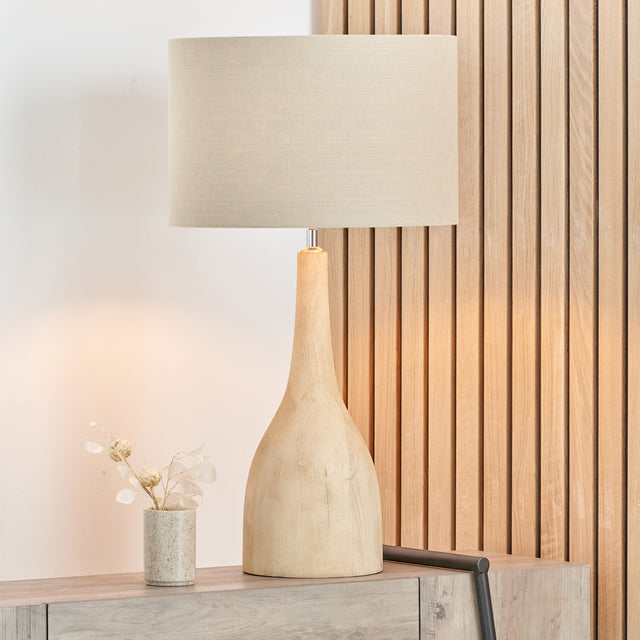 Maeve Natural Mango Wood Curved Table Lamp Base