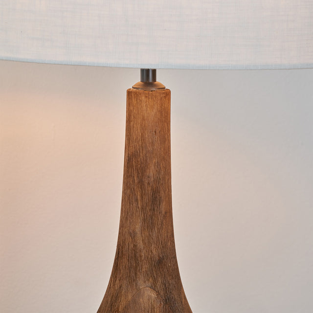 Maeve Chocolate Brown Mango Wood Curved Table Lamp Base