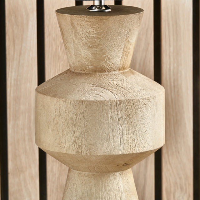 Kobe Natural Mango Wood Contemporary Table Lamp Base