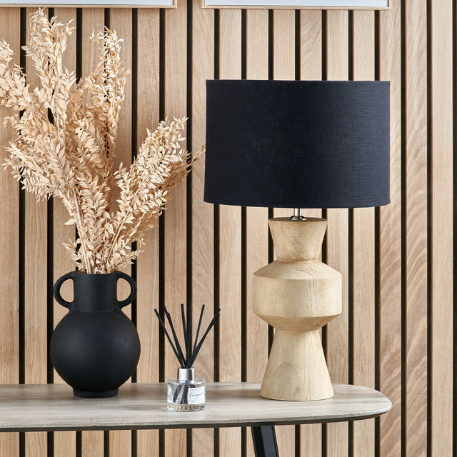 Kobe Natural Mango Wood Contemporary Table Lamp Base