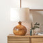 Noa Brown Oiled Mango Wood Round Table Lamp Base