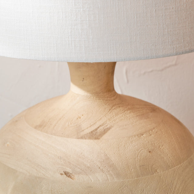 Noa Natural Mango Wood Round Table Lamp Base