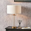 Collette Clear Glass Rod and Antique Brass Table Lamp Base