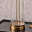 Collette Clear Glass Rod and Antique Brass Table Lamp Base