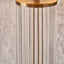 Collette Clear Glass Rod and Antique Brass Table Lamp Base