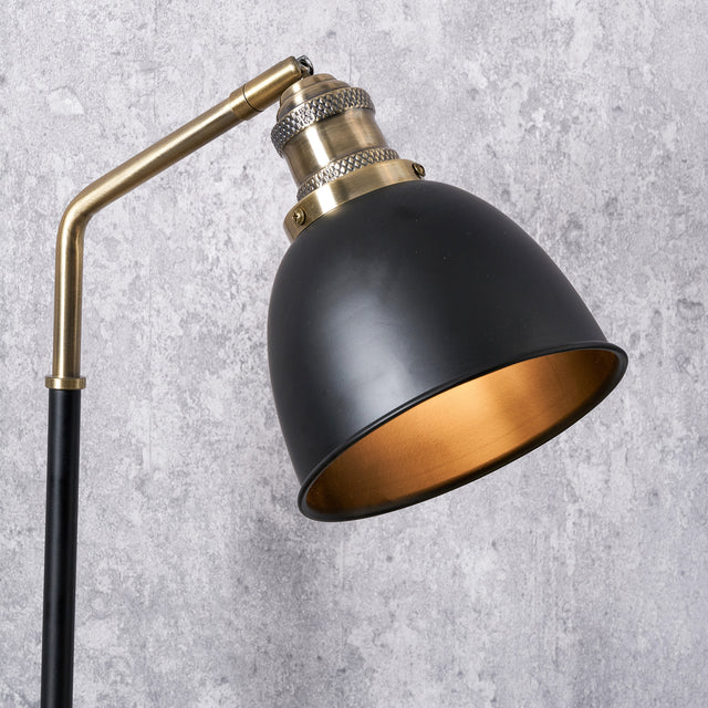 Blythe Black and Antique Brass Task Table Lamp