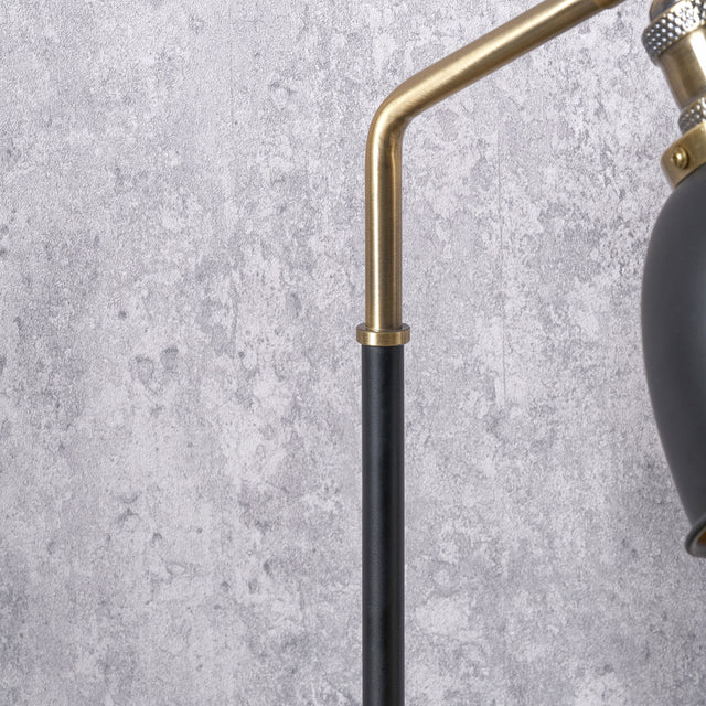 Blythe Black and Antique Brass Task Table Lamp