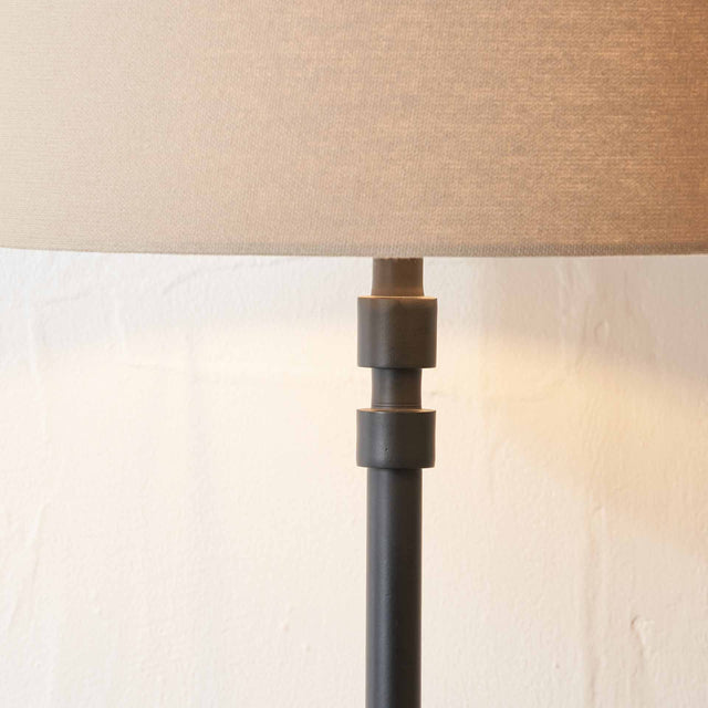 Ithaca Matt Black Table Lamp Base