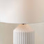 Genève White Geo Textured Tall Ceramic Table Lamp