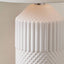 Genève White Geo Textured Tall Ceramic Table Lamp