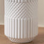 Genève White Textured Tall Bedside Table Lamp Set Of 2