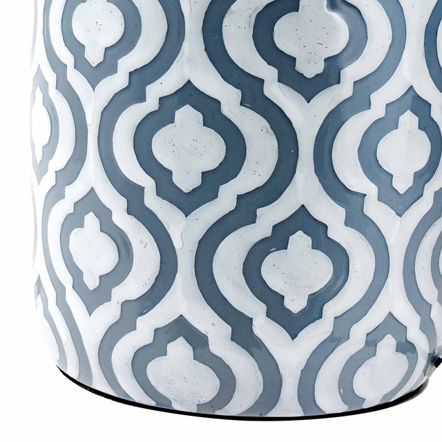 Lila Grey and White Table Lamp Base