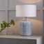 Lila Grey and White Table Lamp Base