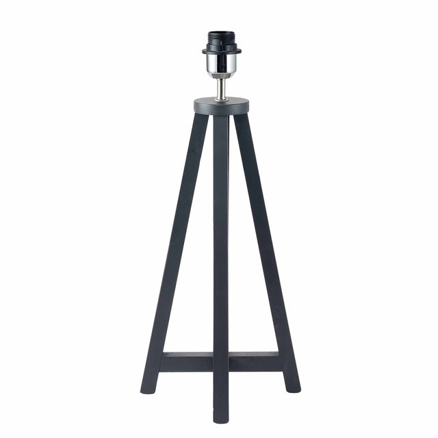 Margate Matt Black Wood Table Lamp Base