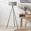 Hemsby Grey Wash Wood Slat Floor Lamp