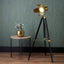 Bampton Gold and Black Tripod Floor Lamp