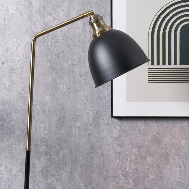 Blythe Black and Gold Task Floor Lamp