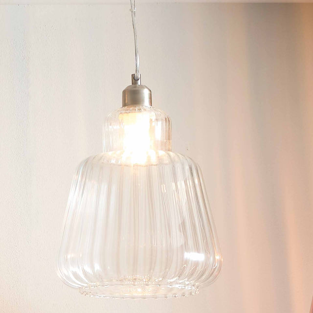 Mora Clear Optic Tapered Glass Pendant