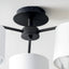 Ailyn 3 Arm Black Semi Flush Ceiling Pendant